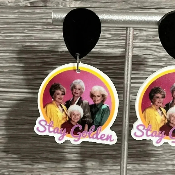 The Golden Girls Stay Golden Acyrlic Resin Earrings - Picture 3 of 5